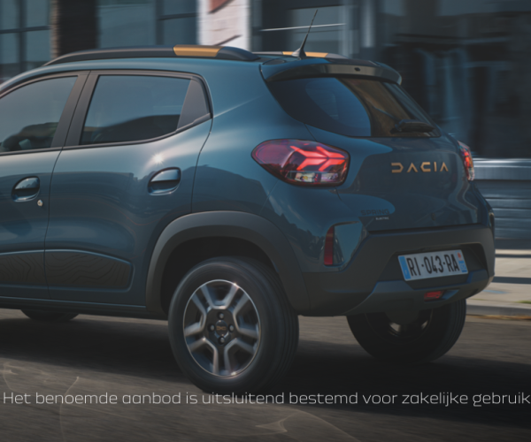 Dacia spring zakelijke actie helft aanbetalen